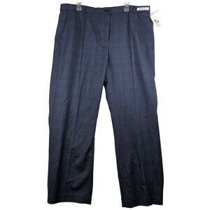 Vintage Pendleton Wool Pant 18W Blue Plaid USA Quiet Luxury Academia European